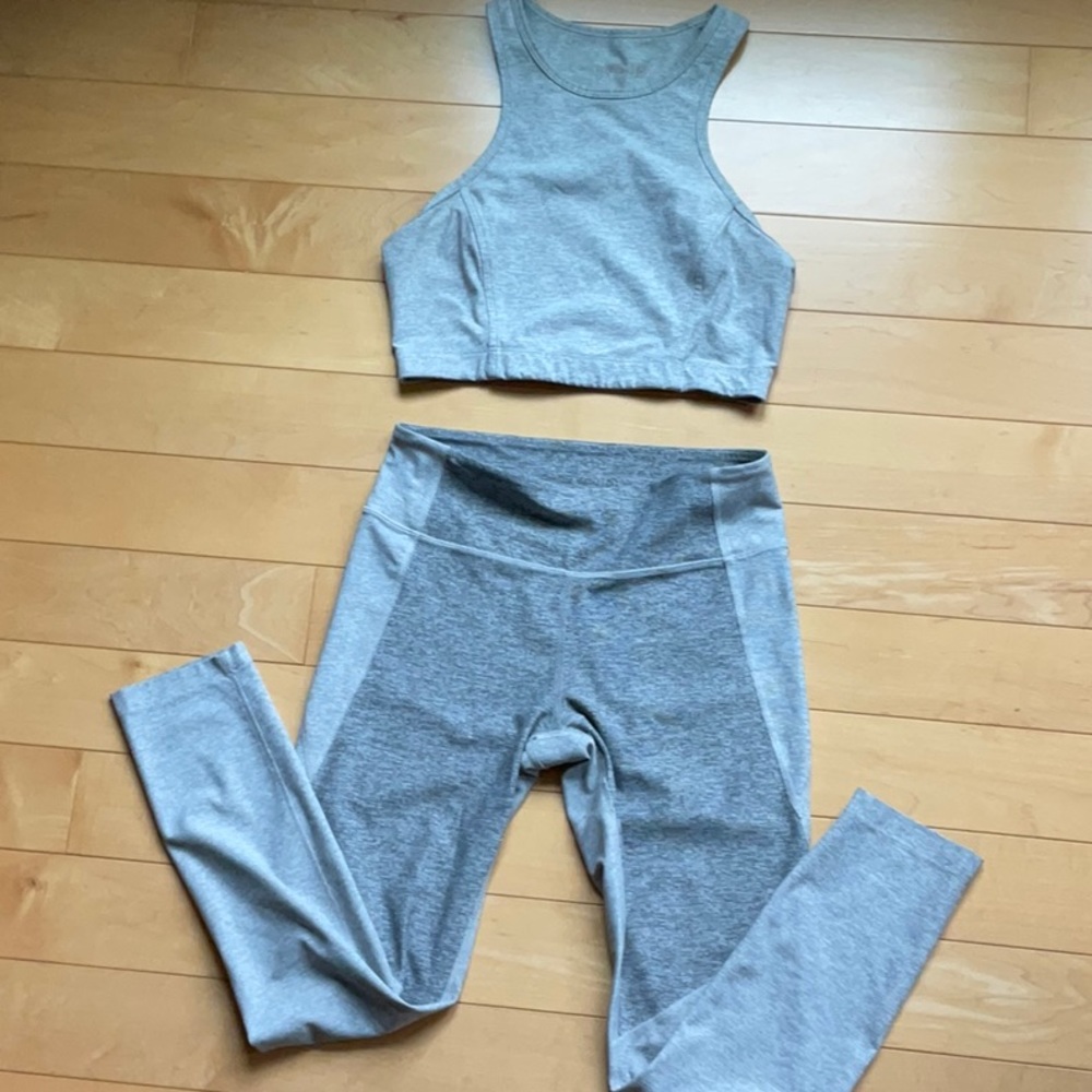 Outdoor voices leggings and long line bra